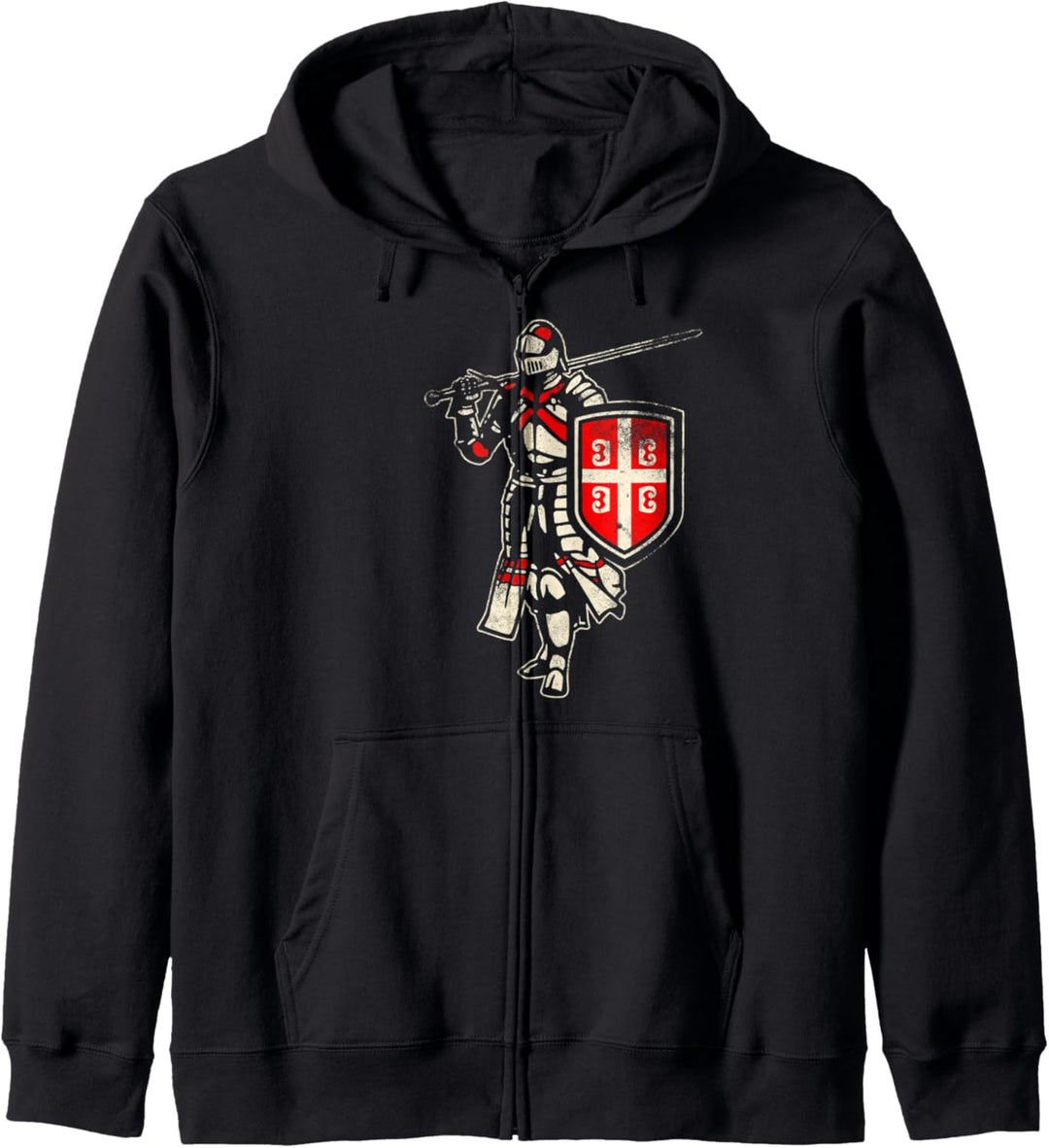 Serbischer Ritter Serbe Serbische Flagge Wappen Mittelalter Kapuzenjacke