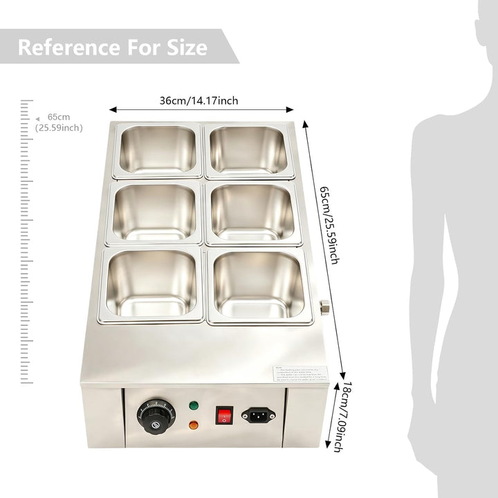 JAYEUW Elektrische Schokolade Temperiergerät 12kg 1000W Edelstahl Schokoladen Schmelzer Mit 6 Schmel