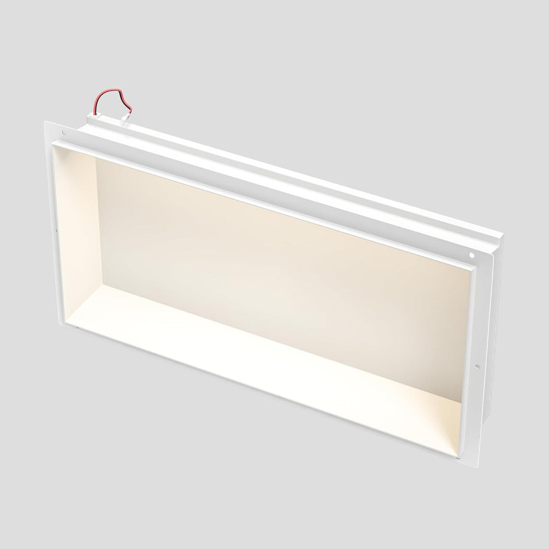 Wandnische Dusche Edelstahl, wasserdichte Nische mit LED-Licht, Eingebettete Duschnische 60x30x10cm,