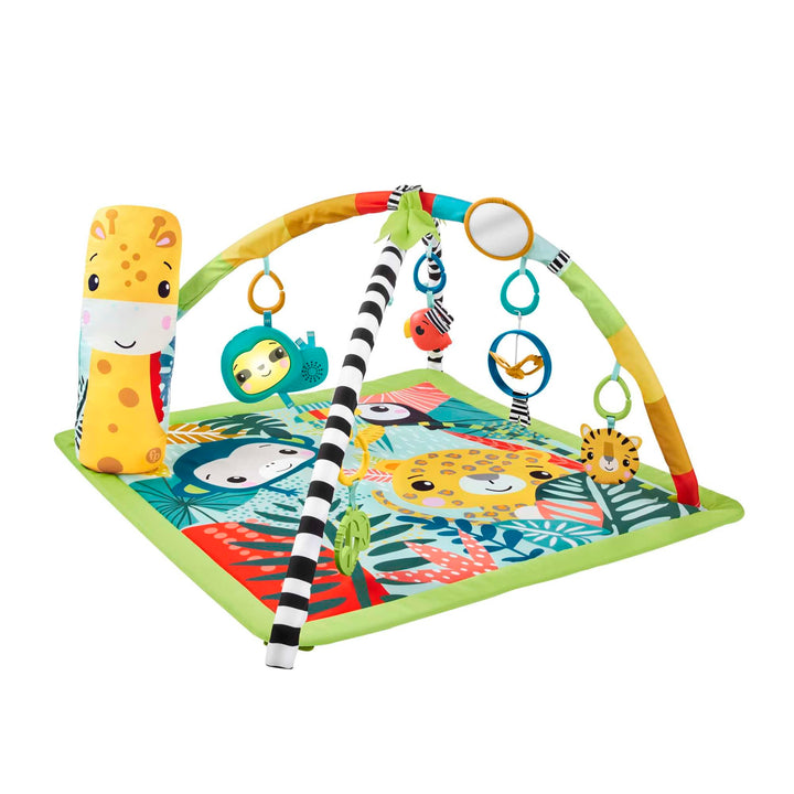 Fisher-Price 3-in-1 Rainforest Spieldecke für Babys, Spielmatte und sensorische Spielzeuge für das S