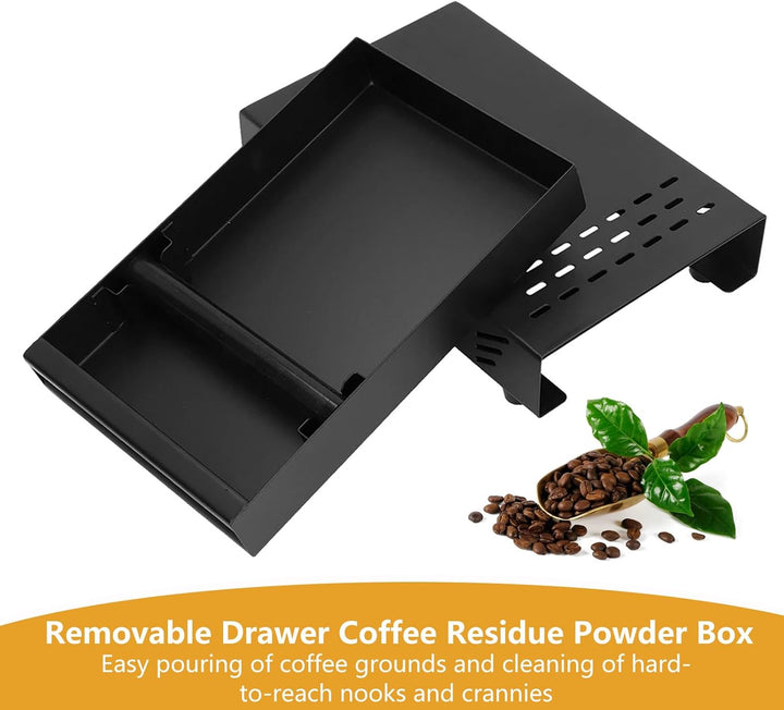 Kaffee-Klopfbox-Schublade, Kaffeesatz-Klopfbehälter mit Abnehmbarer Klopfstange Espresso-Klopfbox-Sc