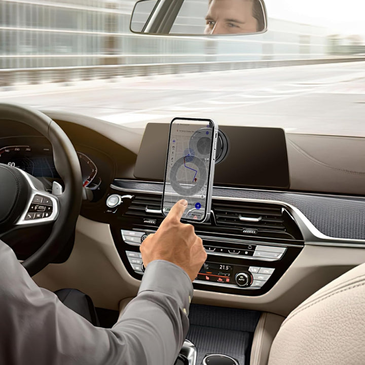 Handyhalterung Auto Magnetisch, Vakuum Magnet Handy Halterung mit Saugnapf für Armaturenbrett, 360°