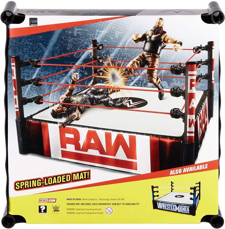 WWE Superstar Wrestling Ring - RAW - Komplett mit Pro-Tension-Technologie und gefederter Matte, ca.