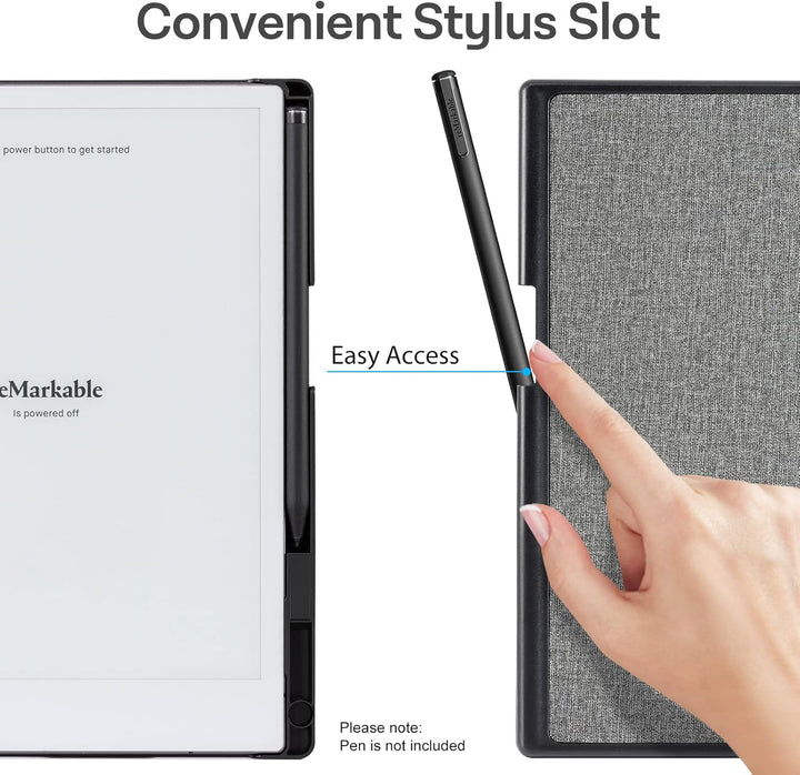 CoBak Hülle für Remarkable 2 – Leichte und Harte Buchrückenhülle mit Schützendem Folio-Cover mit Int