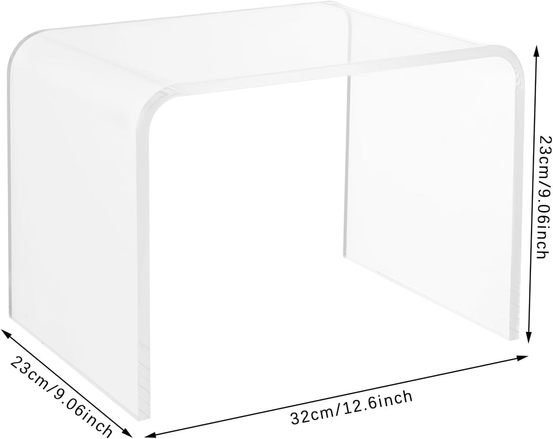 Tritthocker aus Acryl Duschhocker Badezimmer Stuhl Fusshocker Transparent Hocker für Kinder Erwachse