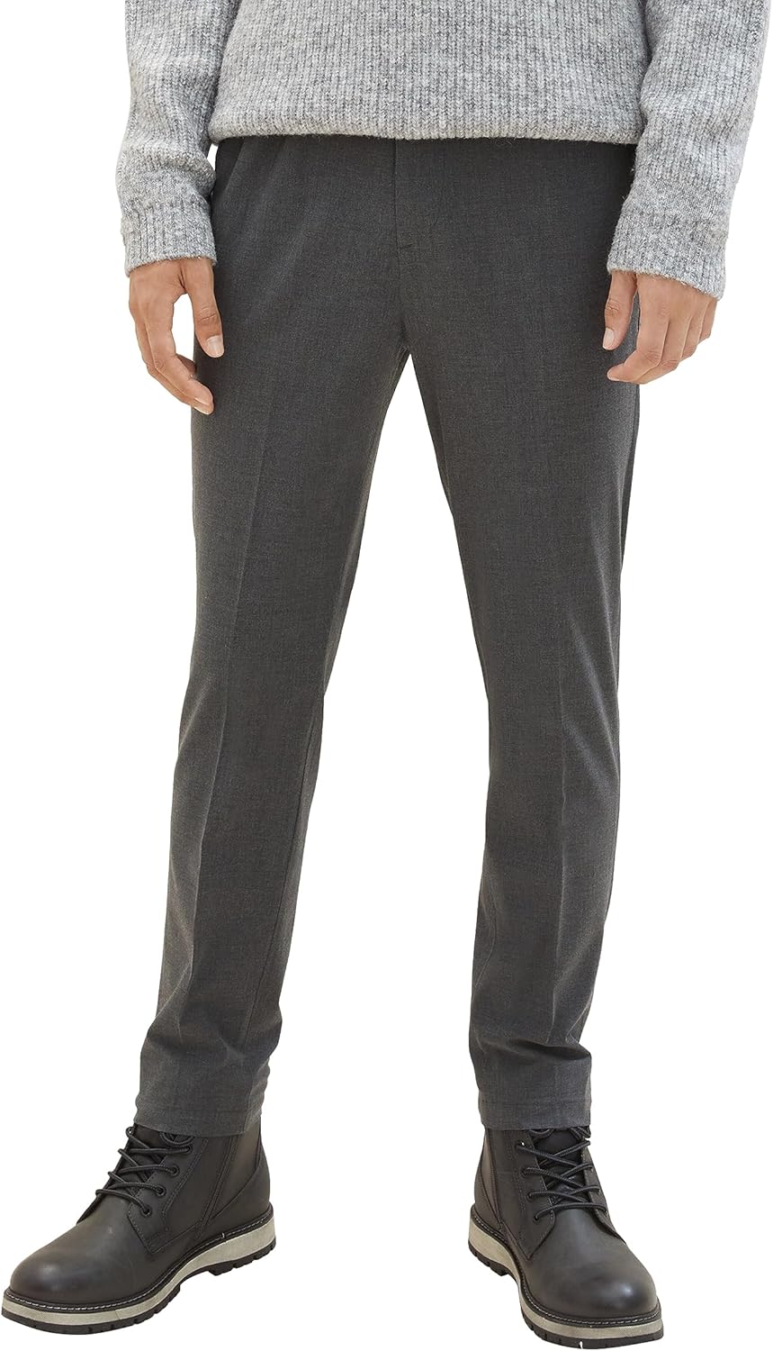 Tom Tailor Denim Herren Relaxed Tapered Fit Hose in Ankle-Länge 28W / 30L 10775-mid Grey Melange, 28