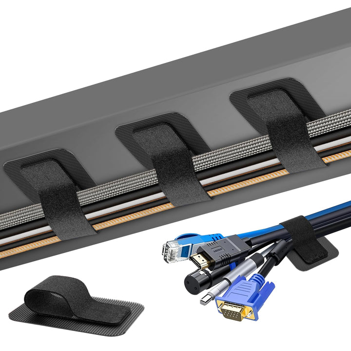 Kabelmanagement unter dem Schreibtisch, 【Haltert 15 Kabel】【Ultra-Haftung】 Kabelhalter Selbstklebend,