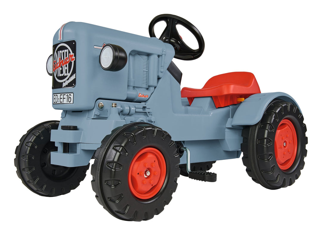 BIG - Traktor Eicher Diesel ED 16 - Trettraktor mit 3-Stufen Sitzverstellung, Kinderfahrzeug mit Prä