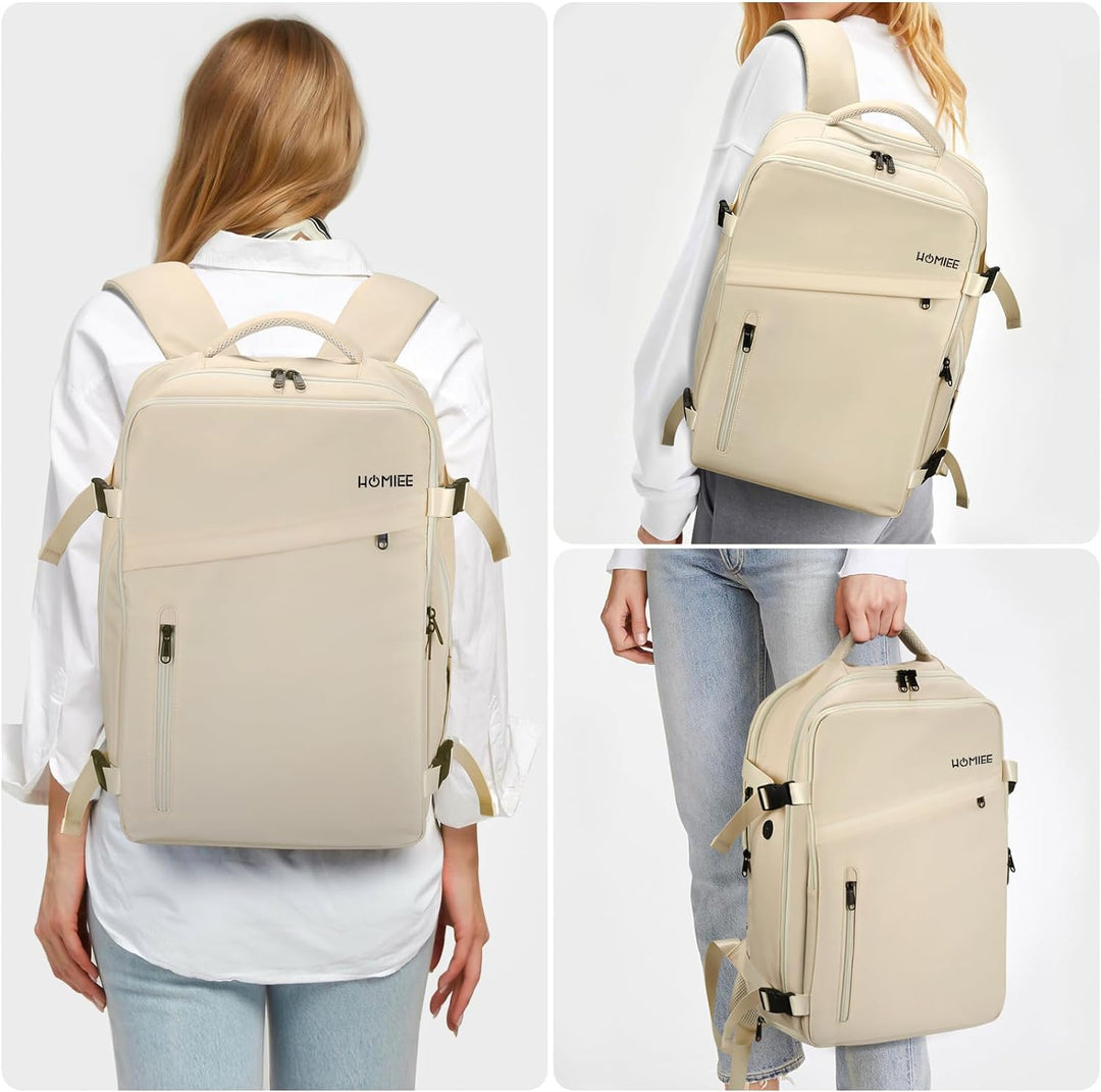 HOMIEE Reiserucksack Damen Herren Handgepäck Rucksack Flugzeug Wasserdicht Laptop Rucksack Gross Ruc
