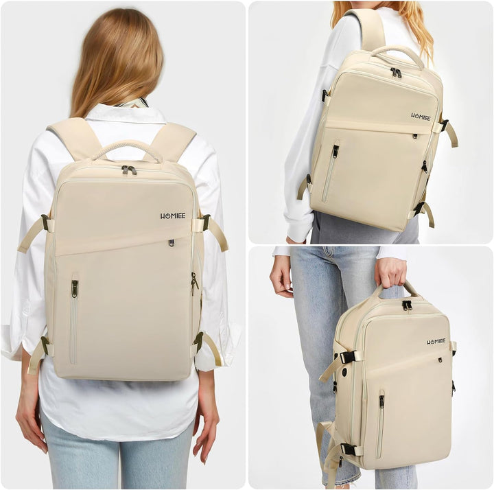 HOMIEE Reiserucksack Damen Herren Handgepäck Rucksack Flugzeug Wasserdicht Laptop Rucksack Gross Ruc