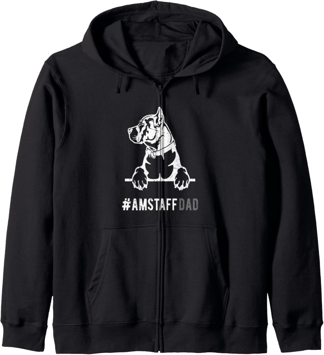 Amstaff Dad Herren Staffordshire Terrier Hund Papa Geschenk Kapuzenjacke