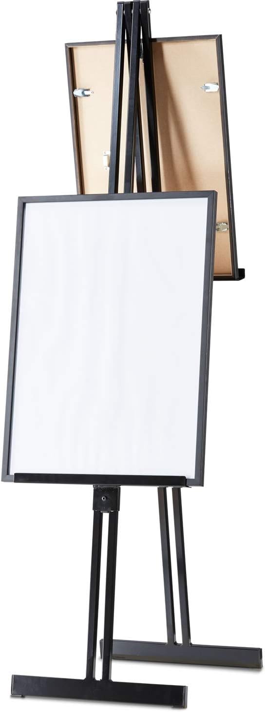 ASP Duplex Staffelei aus Stahlrohr, ca. 175 cm, inklusive einem Auflagewinkel, in 4 Farben (Schwarz