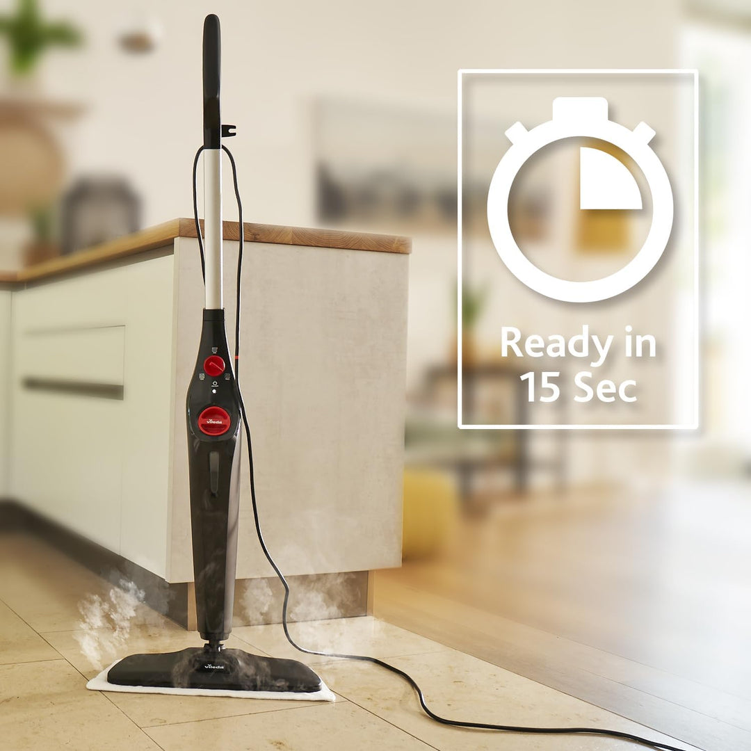 Vileda Steam PLUS XXL Dampfreiniger mit PowerPad, hygienische Bodenreinigung von grossen Flächen, en