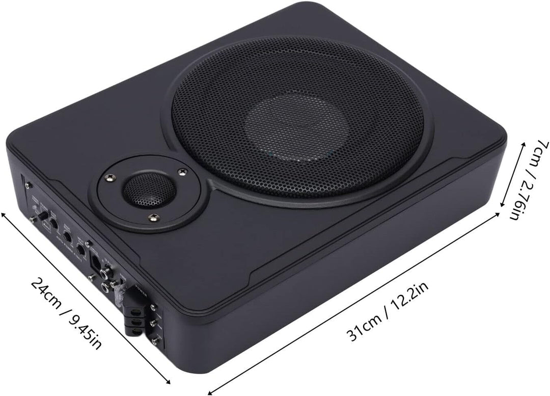 Flacher 8 Zoll Aktiv-Subwoofer Untersitz-Aktiv-Subwoofer Auto Bassbox Aktiv Verstärker Bass 600Watt
