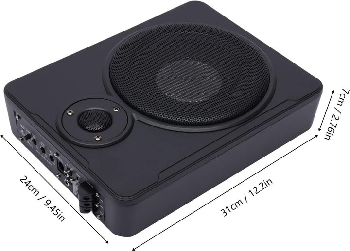 Flacher 8 Zoll Aktiv-Subwoofer Untersitz-Aktiv-Subwoofer Auto Bassbox Aktiv Verstärker Bass 600Watt