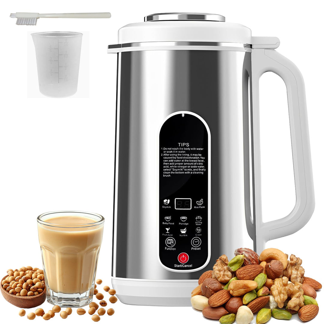 Sojamilch Maschine,Pflanzenmilchbereiter 1200ml, Multifunktionaler Hafermilch Maschine für Hausgemac