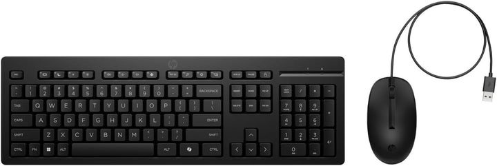 HP 225 - Tastatur-und-Maus-Set - 100% - Full Size - USB - QWERTZ - Deutsch - Schwarz