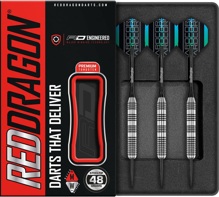 RED DRAGON Bunker Buster 48g Tungsten Darts Set mit Flights und Schäfte