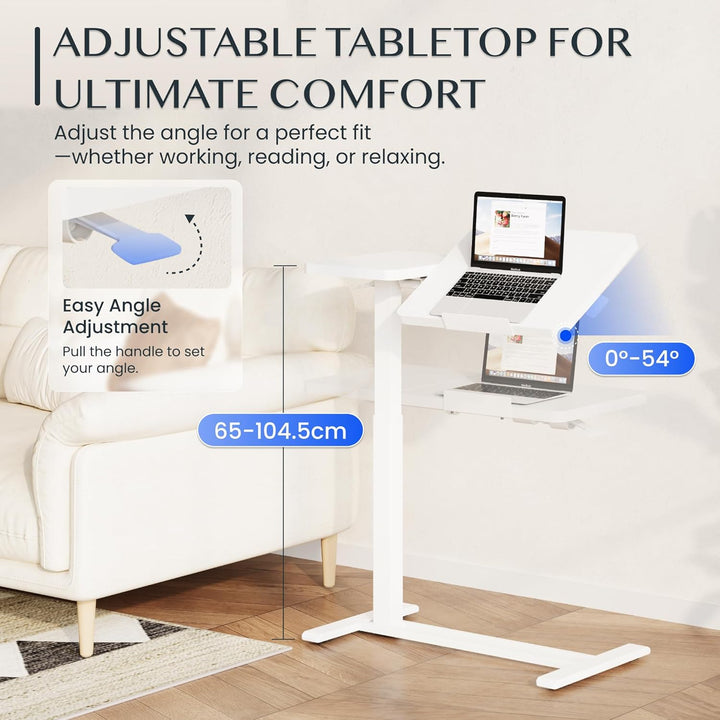 FLEXISPOT Beistelltisch - Flexibler Laptoptisch und Betttisch mit neigbarer Tischplatte, höhenverste