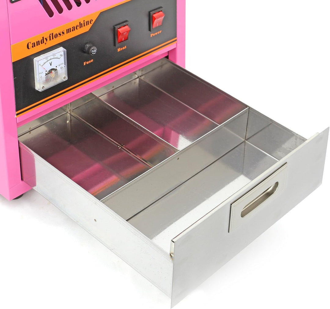 KuKoo Retro Rosa Zuckerwattemaschine Zuckerwattegerät Zuckerwatte-Maschine Zuckerwatte Maker inklusi