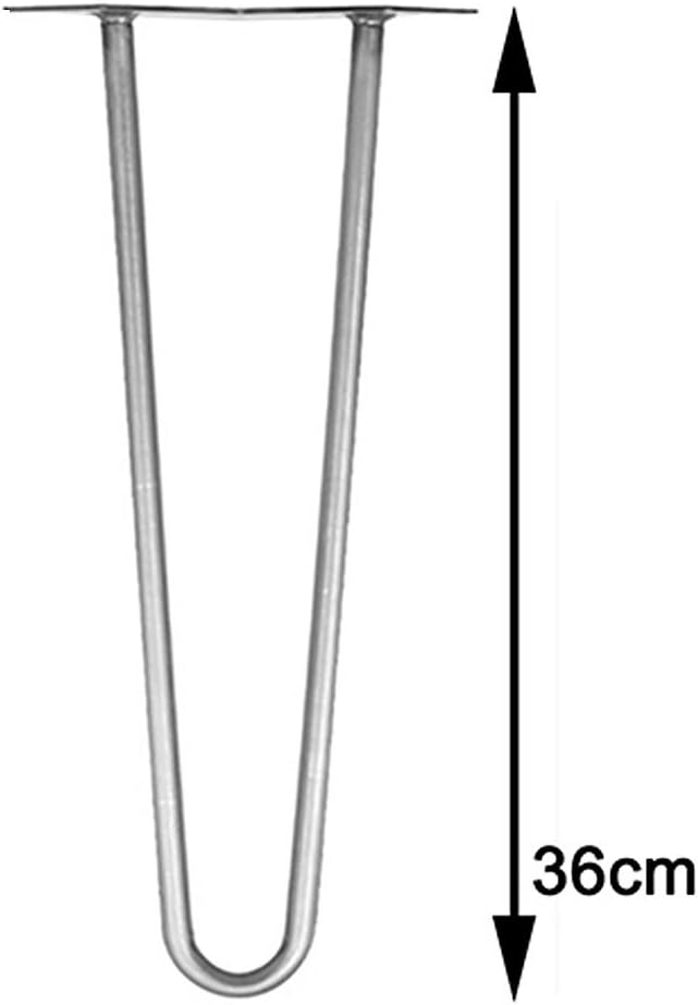 Melko 4 Stück Hairpin Legs Haarnadel Tischbeine aus 12 mm Stahl Tischfuss inkl. Bodenschoner | Höhe