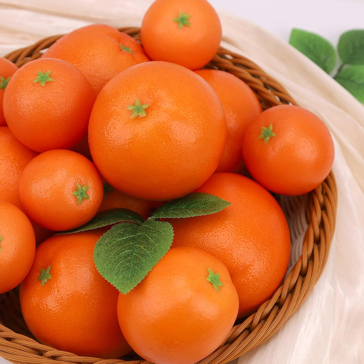 Woration Mix Grössen Gefälschte Obst Orangen Satz Künstliche Lebensecht Simulation Orangen Mandarine