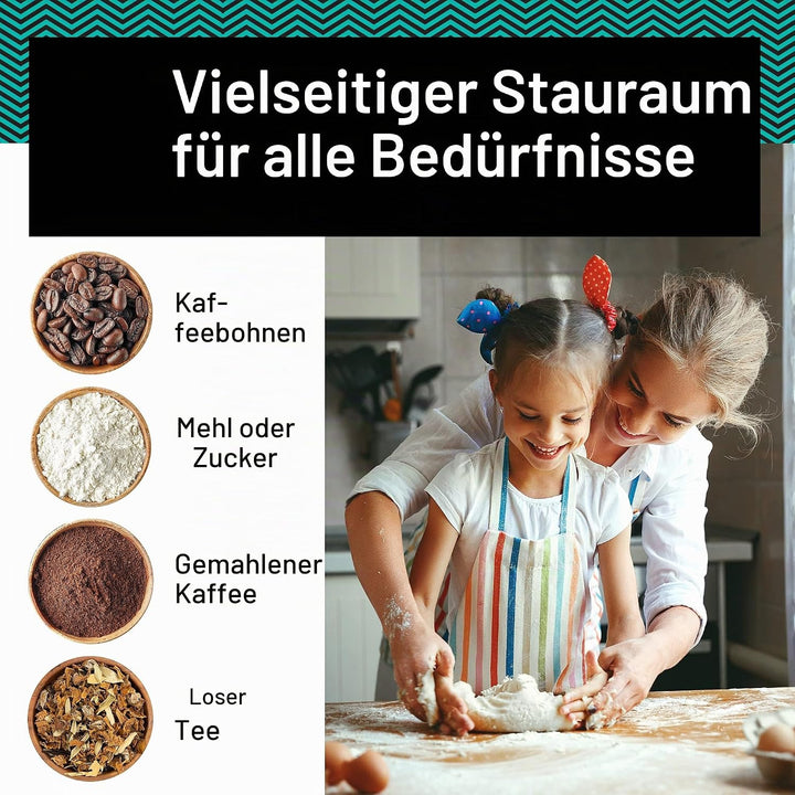 Coffee Gator Kaffeedose Edelstahl, Luftdicht Vorratsdose mit Deckel, Datum Tracker, CO2-Freigabevent