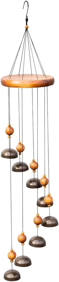 CIM Klangspiel - Spiral Klangschalen - Windspiel Gesamtlänge: 76cm - inkl. S-Haken Aufhängung - wett