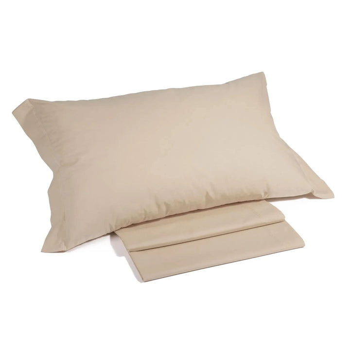 Caleffi - Bettwäsche-Set aus Baumwolle, einfarbig, für Doppelbett, Seil 160 x 190 cm Beige, 160 x 19