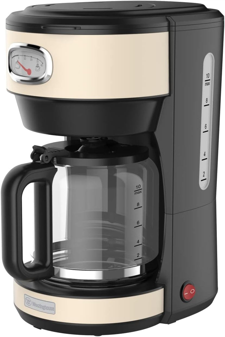 WESTINGHOUSE WES23 Retro Frühstück-Set Weiss Frühstücksset, Metall Frühstück-Set mit 2-Scheiben Toas