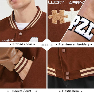 Eocicvvi Herren College Jacke Übergangsjacke Damen Freizeit Jacke Harajuku Stil Sportjacke Streetwea