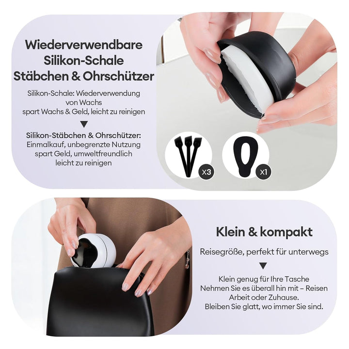 Nasenwachs-Set für Männer und Frauen, 40 g Fassungsvermögen, Nasenhaarentfernung mit Anti-Verlust-De