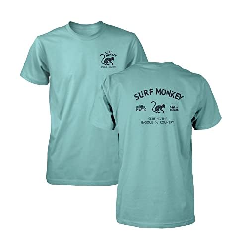 SURF MONKEY Bio-Baumwoll-T-Shirt, Zitronengelb M Blau, M Blau