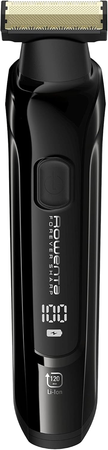 Rowenta TN6201 Forever Sharp Ultimate Haartrimmer | 3-in-1 Schneiden/Stutzen/Rasieren | Edelstahlkli