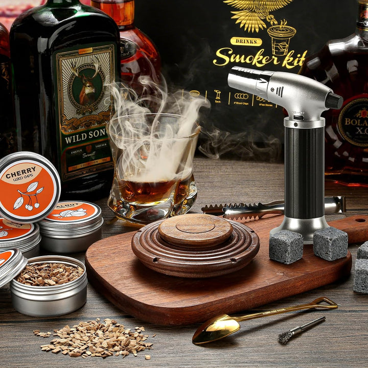 Cocktail Smoker Kit, Whisky Steine, Flambierbrenner, Vatertagsgeschenk, Old Fashioned Whiskey Smoker