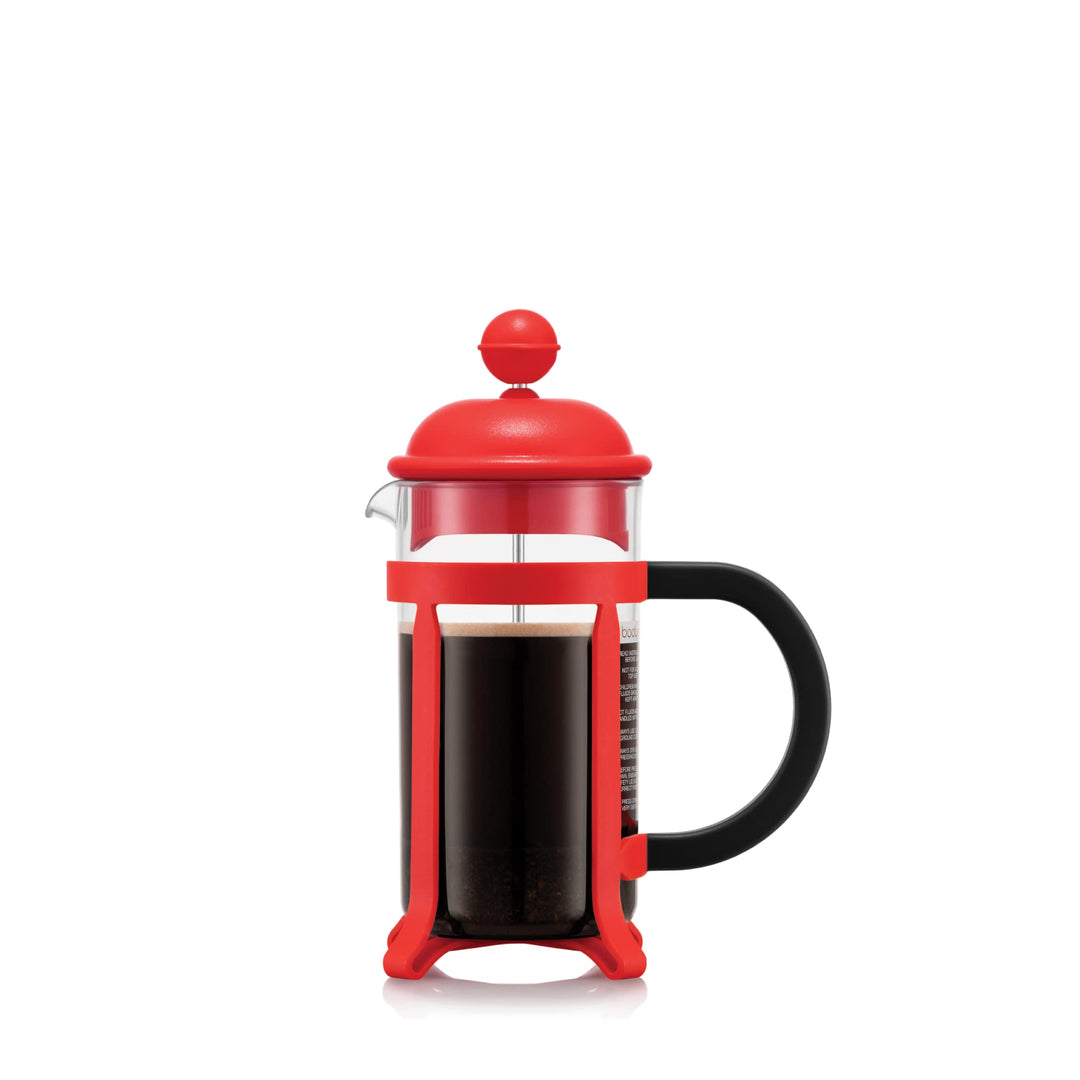 Bodum JAVA Kaffeebereiter, Gestell und Deckel aus Kunststoff, 3 Tassen, 0,35 l, SAN, Rot