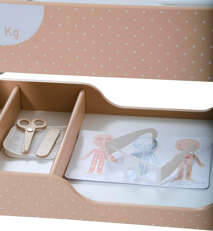 Vertbaudet Kinder Spieltisch,Kinderarztpraxis, Holz FSC® weiss Weiss Einheitsgrösse, Weiss Einheitsg