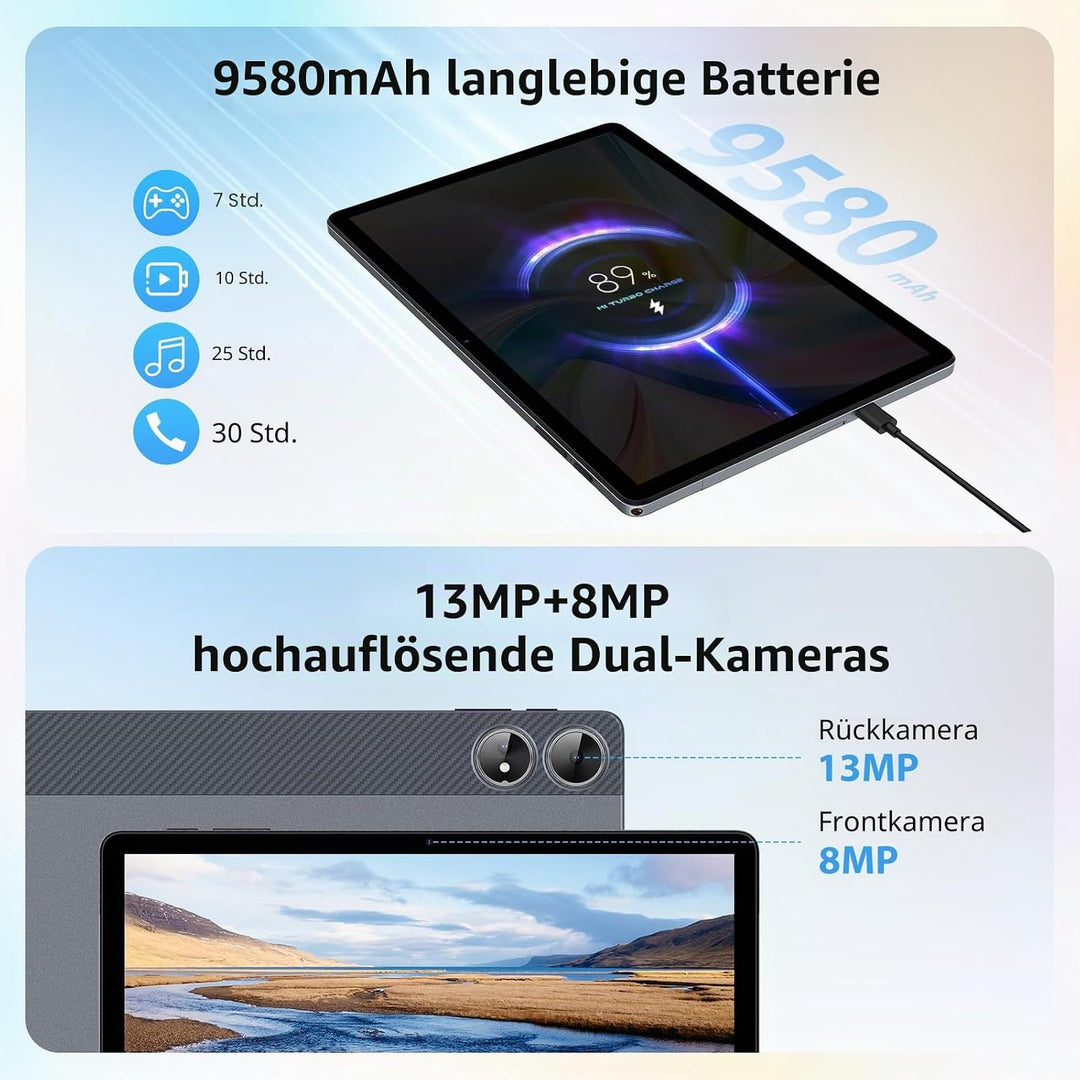 PIXGOOD Android 15.0 Tablette 11 Zoll 4G LTE et 5G WiFi, Octa-Core, 36GB RAM, 512GB ROM (1TB Expanda