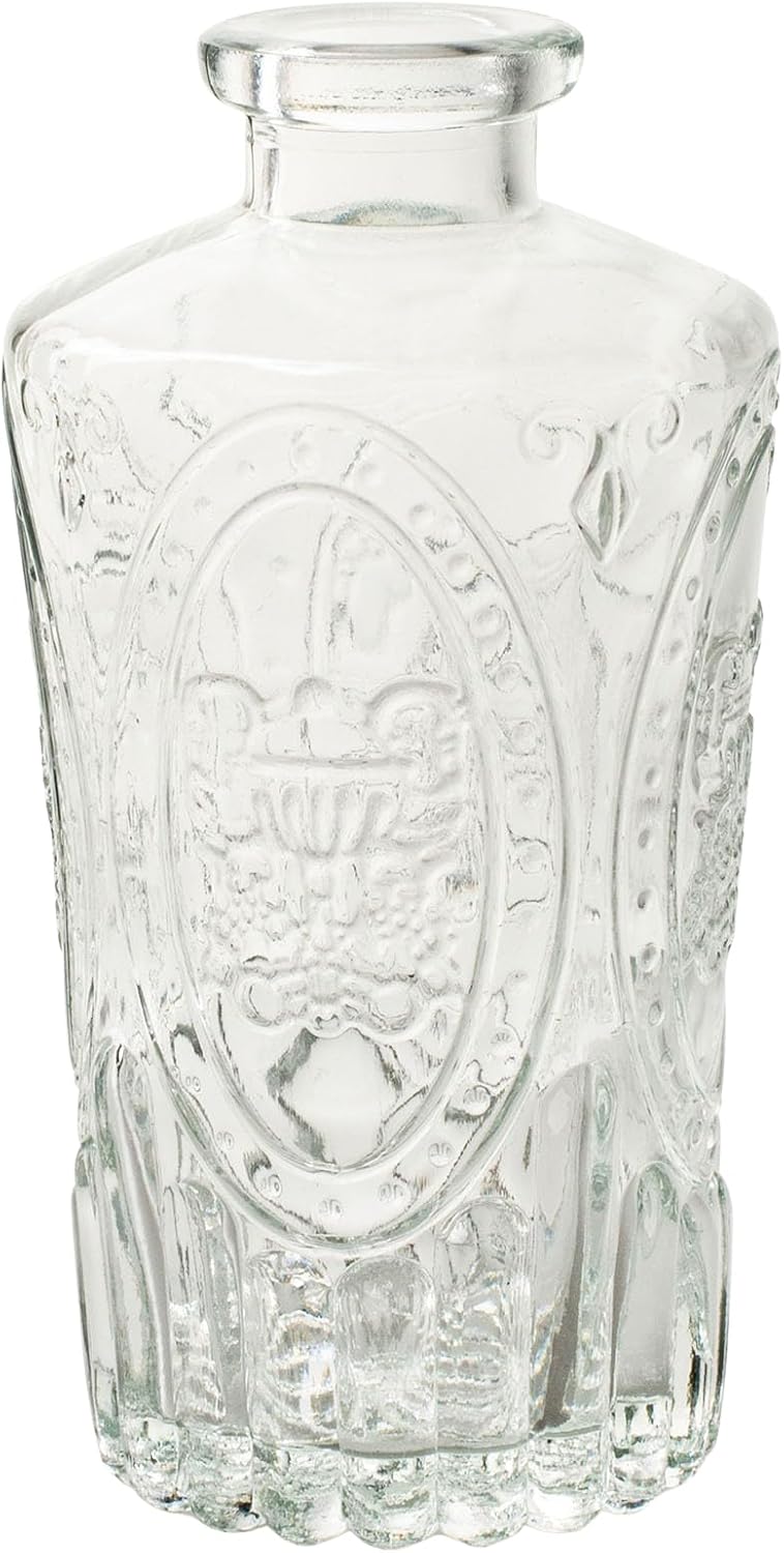 12 x Vasen Dana im Vintage-Look mit toller Glasmusterung H 12 cm - Glasvasen - Blumenvase - Tischvas