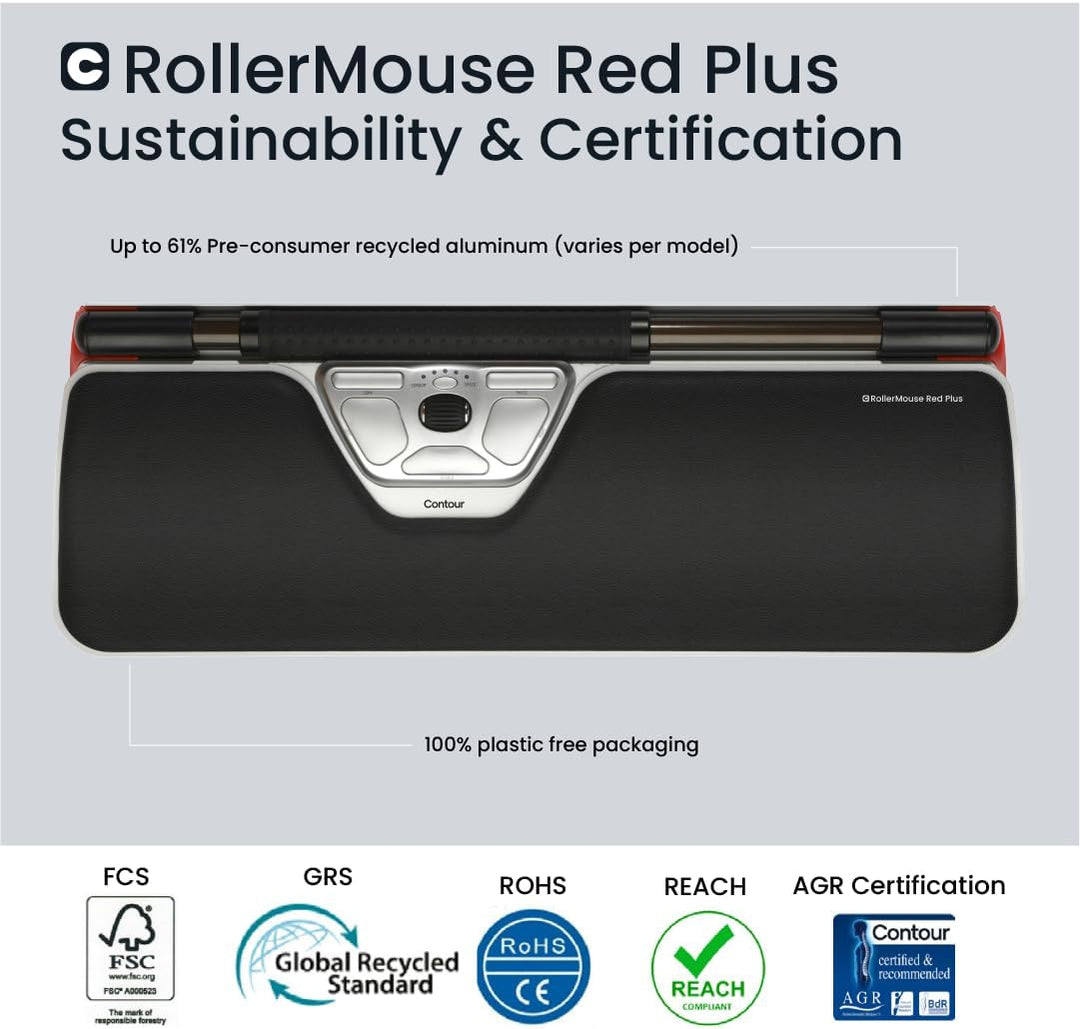 RollerMouse Red Plus + Balance Keyboard Pan-Nordisches Layout, Wireless
