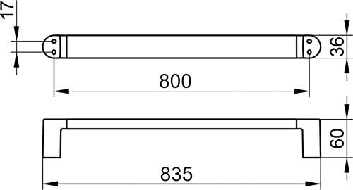 Keuco 11601010800 Elegance New Badetuchhalter 800mm, chrom