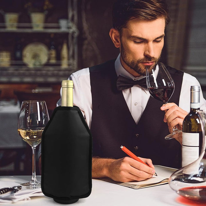 2 Stück Weinkühler Manschette - Kühlmanschette für Wein &amp; Sekt - Flaschenkühler für unterwegs - Wein