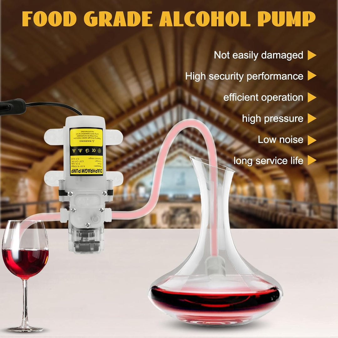 CISSIYOG Elektrische Wasserpumpe,Membranpumpe,Haushalt Bierpumpe,Selbstansaugende Membranpumpe in Le