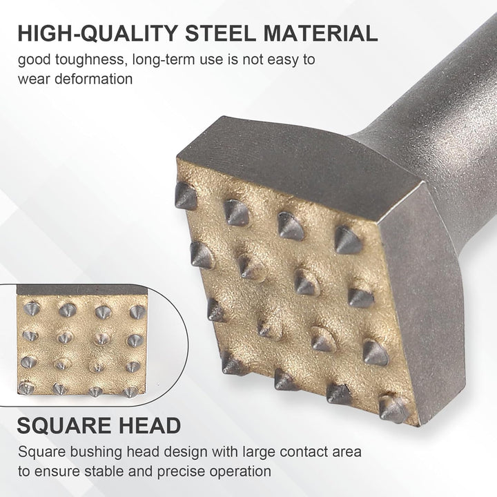 Tyenaza Square Head Bush ing Bit, 40cr Stahl Elektro Blumen Hammer Punkt Groove Meissel, für Baustel