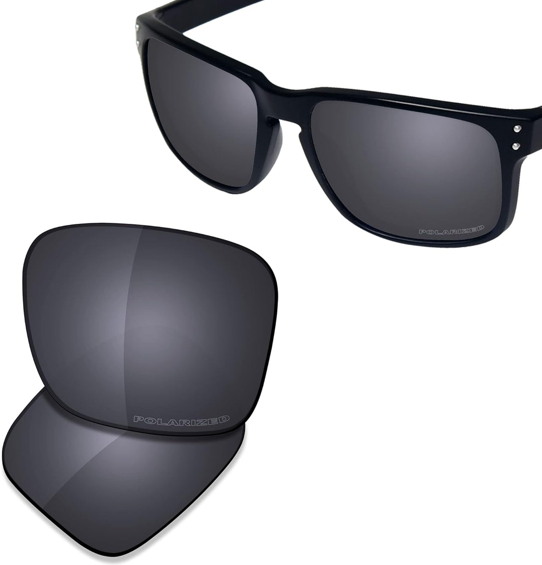 Saucer Premium Ersatzgläser für Oakley Holbrook XL OO9417 Sonnenbrillen High Definition - Shield Bla