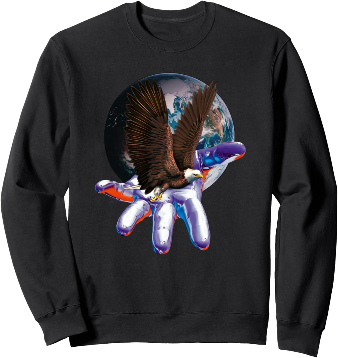 Adler Motiv Raubvogel Sweatshirt