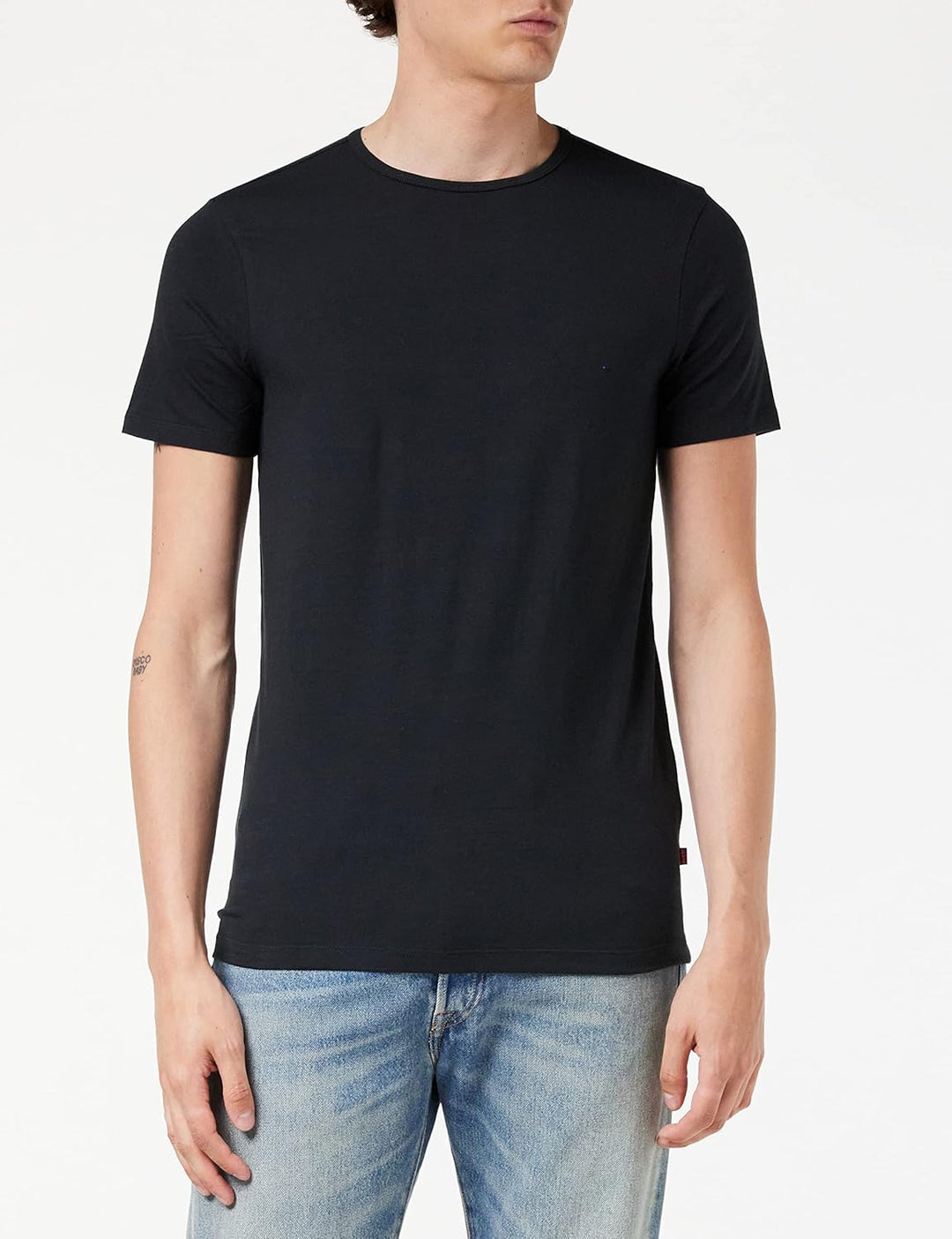 Levi's Herren Unterhemd 200SF V/NECK 2P S Schwarz, S Schwarz