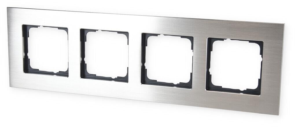 Gira Abdeckrahmen 4fach 0214219 Edelstahl Esprit Abdeckrahmen 4010337015796