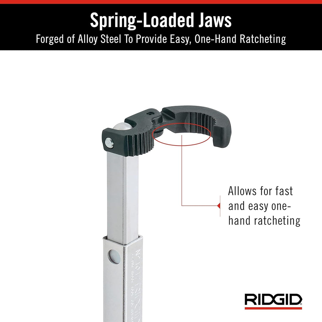 RIDGID 31175 Modell 1017 Teleskop-Standhahnmutternschlüssel, 10" bis 17" einstellbarer Standhahnmutt