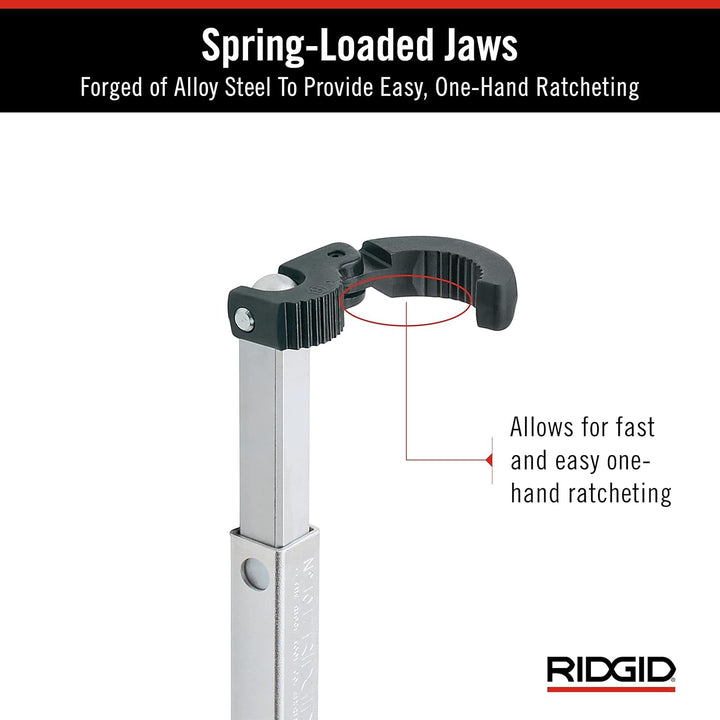 RIDGID 31175 Modell 1017 Teleskop-Standhahnmutternschlüssel, 10" bis 17" einstellbarer Standhahnmutt